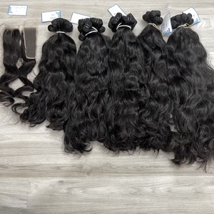 Venta al por mayor de cabello crudo sin procesar vietnamita virgen natural ondulado vendedores al por mayor precio cutícula alineada extensiones de cabello crudo - Product Image 5