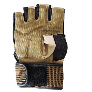 9 Color Leather Half-Finger <b>Waterproof</b> Magnetic Closure Non-Slip Unisex Fitness <b>Gloves</b> for Weight Lifting Gym Training - Product Image 3