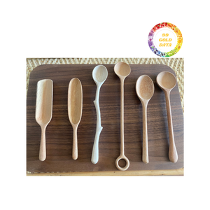 Cuillères Coeur en Bois en Vrac Ustensiles Mignons Durables pour Mariages et Cuisines - Product Image 5