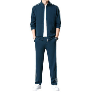 เสื้อสเวตเตอร์ลายทางเข้ารูปของผู้ชายชุดวอร์มผ้าฝ้ายผ้าฝ้ายลายขวางออกแบบได้เองสำหรับฤดูหนาวไซส์พิเศษ - Product Image 1