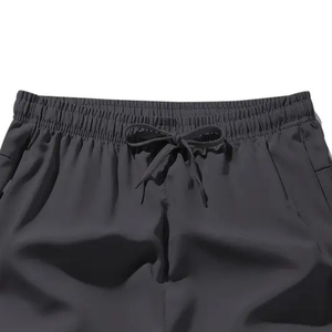 Men's Solid Dry Fit Lightweight Breathable Mid Waist <b>Elastic</b> Gym Shorts Sporty Style Workout Running Training Fitness Board - Product Image 6