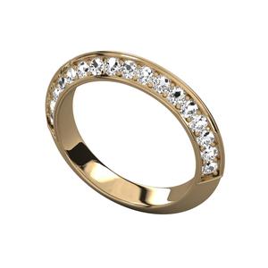 Anillo de diamante cultivado en laboratorio chapado en oro de 14 quilates a la moda versátil para mujer compromiso de boda exquisito certificado IGI India - Product Image 1