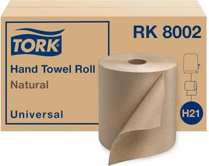 Serviettes en papier en rouleau Tork Universal Natural Hardwound, marron, 1 pli, 800 pieds/rouleau, 6 rouleaux/boîte (RK8002) - Product Image 5