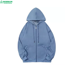 OEM High Quality <b>French</b> Cotton Fleece Unisex Zipper Hoodie Solid Breathable Quick Dry Regular Fit Sweatshirt Winter - Product Image 1