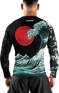 High Quality Unisex Full Sleeve Rash Guards Sublimated <b>Print</b> Breathable Design UPF50+ Quick Dry Customized Logo for Sports - Product Image 6