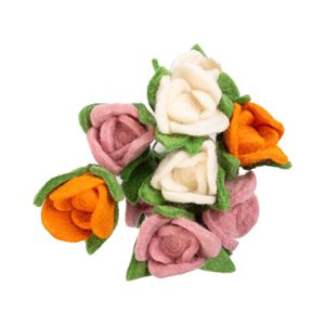 Bouquet de roses en feutre fait main, durable, léger, écologique, fleurs personnalisées, couleur personnalisée, livraison rapide, mariage à domicile - Product Image 5