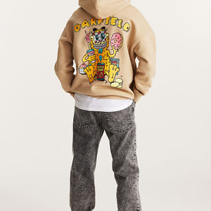 Sudadera con capucha unisex para niños con lavado ácido, logotipo personalizado, algodón de alta calidad, estilo informal, de gran tamaño, 3D, ropa estampada para niños - Product Image 4