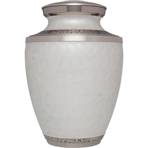 Classique Étain Tri Bande Funéraire Adulte Crémation Urnes pour Cendres Humaines En Vrac En Gros Remise En Laiton Métal Blanc Couleur À La Main - Product Image 4