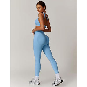 Ensemble de yoga pour femme : haut de sport sans couture, leggings taille haute, extensible, respirant et flexible pour l'entraînement - Product Image 5