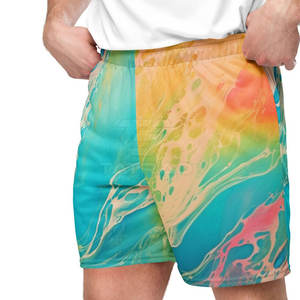 Loose Fit High <b>Elastic</b> <b>Waist</b> Solid Color Customized Plus Size <b>Men</b> Sublimation <b>Shorts</b> Windproof Breathable Eco-Friendly Casual - Product Image 4