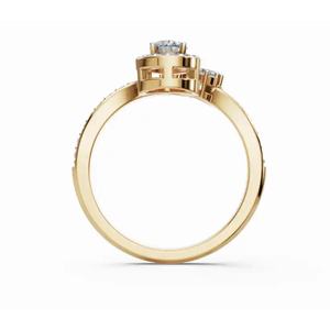 แหวนเพชรดีไซน์เนอร์รุ่นพรีเมียม Whispering Wings รูปทรงลูกแพร์ น้ำหนัก 0.916 กะรัต เพชรเพาะเลี้ยงในห้องปฏิบัติการ ทองคำ สำหรับงานหมั้น ขายส่งออนไลน์ - Product Image 4