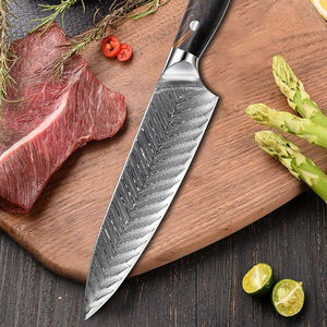 Venta al por mayor pedidos a granel personalizados OEM ODM servicio profesional nueva llegada cocina Damasco cuchillo de Chef con mango de fibra de vidrio - Product Image 6
