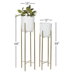 Maceta Dorada Contemporánea para Plantas de Interior, Precio al por Mayor, Regalos para el Hogar, Maceta Pequeña con Diseño Único para Jardín o Balcón - Product Image 6