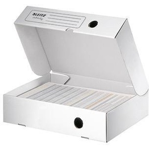 Leitz Infinity DIN A4 Archival Print Corrugated White <b>Cardboard</b> Archive <b>Box</b> 33 X 25.5 X 8 cm (W X H X D) - Product Image 1