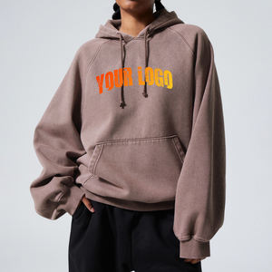 2025 recién llegado 100% algodón polar 350 GSM sudaderas de alta calidad suelta ajuste transpirable Hip Hop sudadera de mujer - Product Image 1