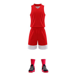 Uniforme de basket-ball personnalisé pas cher de bonne qualité Matériau en maille vierge réversible Vente en gros Basketball pour jeunes - Product Image 5