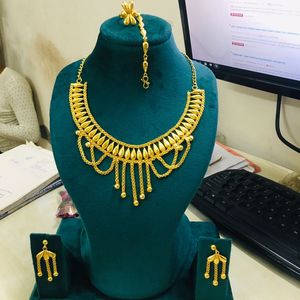 Vestido de boda africano senegalés, mali, comoros, mayotte, Marruecos, ropa, collar, joyería, 1 gramos, 2 gramos, juegos chapados en oro y plata