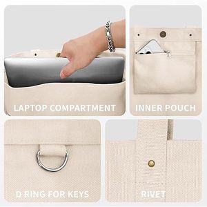 Casual <b>Extra</b> <b>Large</b> <b>Tote</b> <b>Bag</b> with Zipper Closure and Pockets <b>Large</b> Capacity - Product Image 5