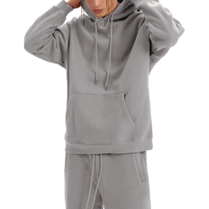 ชุดวอร์มผู้ชายดีไซน์ล่าสุด คุณภาพสูง สไตล์สตรีทแวร์ โอเวอร์ไซส์ เสื้อฮู้ดแบบสวมหัว กางเกงขายาวทรงกว้าง - Product Image 5