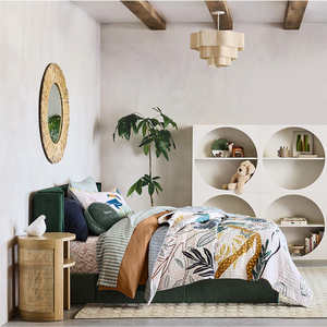 Artesanías Tienphong-Espejo de pared de algas marinas naturales marrón claro, espejos de pared enmarcados decorativos de rafia - Product Image 4