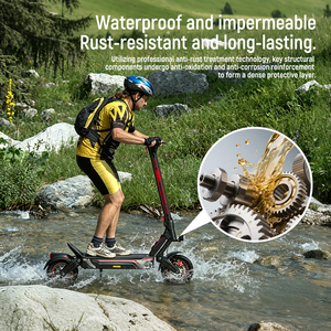Trottinette électrique tout-terrain pour adultes de 11 pouces, frein à disque sur deux roues, autonomie de 80 km, étanche et pliable, livraison rapide en UE depuis l'entrepôt américain - Product Image 6