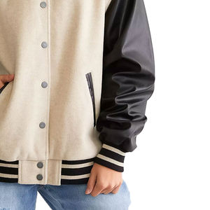 Chaquetas Varsity para Mujer, Servicio OEM, Chaquetas Varsity Cortas de Satén, Chaquetas Varsity de Alta Calidad, Transpirables y de Moda - Product Image 4