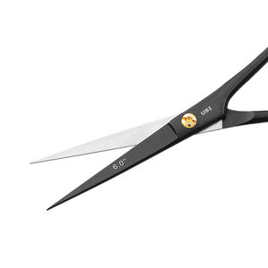 Ciseaux de barbier professionnels pour hommes et femmes, en acier à haute teneur en carbone, bord tranchant comme un rasoir, avec anneaux pour les doigts, pour salon et usage domestique, couleur noire - Product Image 4