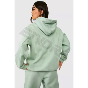 Sudadera con capucha de ocio holgada para mujer, chándal con logotipo estampado personalizado unisex, pantalones activos - Product Image 1