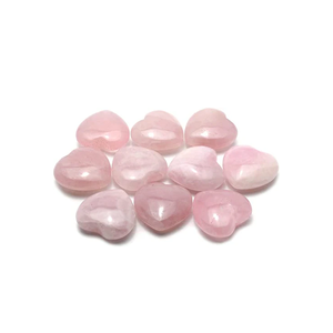 Cuarzo Rosa Palma Corazón Piedra Cristal Palma Piedra Corazón hinchado Piedra natural Curación Reiki Piedra preciosa Cuarzo Mayorista - Product Image 3