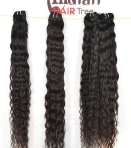 Extensions de cheveux humains indiens naturels de couleur noire, non traités, boucles ondulées de qualité Remy, 30 pouces de longueur - Product Image 6