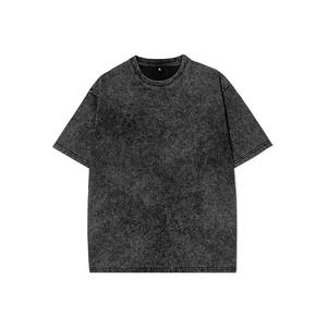 Camiseta de lavado ácido de gran tamaño personalizada Unisex, estilo callejero para hombre, piedra Vintage desgastada lavada para apariencia, impresión Digital - Product Image 6