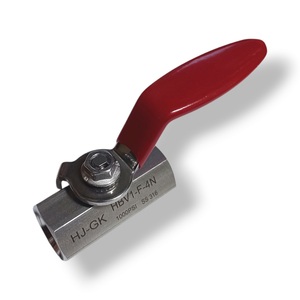 (HBV1-F-4N-LB-S) SS316 valvola a sfera esagonale femmina 1/4 "NPT: raccordi a doppio tubo a compressione in acciaio inossidabile/raccordo Lok