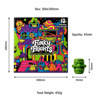 Halloween Funky Frights Squish-O-Ween : Ensemble de compte à rebours avec jouet à presser anti-stress en TPR, boîte mystère, à partir de 14 ans