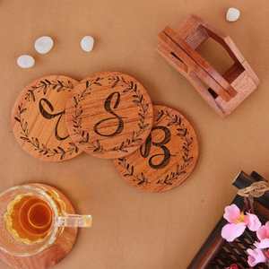 Wooden <b>Coasters</b> Manufacturers for Global Supply Wooden <b>Coasters</b> for <b>Drinks</b> with Holder - Product Image 6