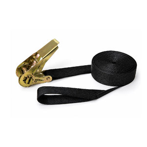 Sangles à cliquet en polyester Provina de 25 mm (1 pouce), longueur de 3 mètres, résistance à la rupture de 800 kg, pour sécuriser les motos/quad et les petites charges - Product Image 1