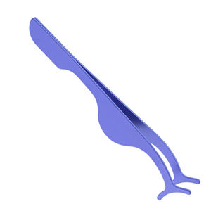 เครื่องหนีบขนตาสแตนเลสสีม่วงแบบปรับได้ออกแบบให้ปากคีบปากโค้งเพื่อความสวยงาม - Product Image 3