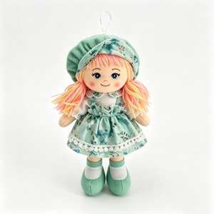 customized Cottagecore Handmade Textile <b>Doll</b>,Soft Fabric Girl Plush <b>Doll</b>,Sage Green Floral Cloth Rag <b>Doll</b> - Product Image 3