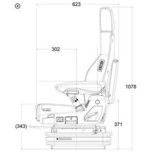 Luftgefederter Hochlehner-Sitz Grammer Evolution 742 - Product Image 3