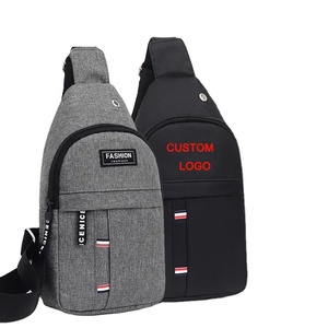 Fac Sales Bolsos de pecho de gran capacidad para hombres Poliéster duradero Impermeable Ligero Logotipo personalizado Impresión Moda Estilo de negocios Verano - Product Image 1