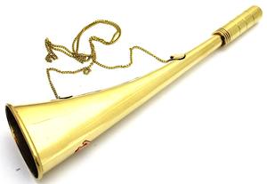 Corne de brouillard en laiton massif vintage-Corne de signal maritime nautique pour navires, objets de collection et décoration intérieure décorative - Product Image 5