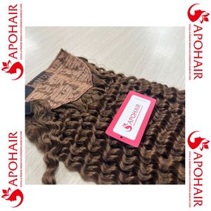 กิ๊บต่อผมหางม้าสำหรับต่อ,ผมต่อแบบผมสีน้ำตาลเข้มหยิก - Product Image 3