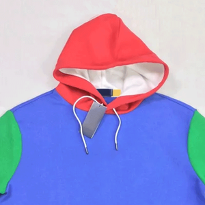 Calidad Premium 2025 Versión Sudaderas con capucha para hombre Multi Color-blocked Pullover Sudadera con capucha de mezcla de algodón Basics Top para hombres - Product Image 5