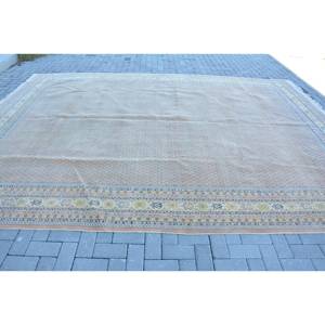 Clásico marrón Beige 9,7x13,3 pies Vintage alfombra turca Imitación Piel de conejo látex respaldo Patchwork pasillo rectángulo aparador alfombras - Product Image 3