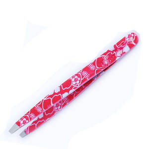 <b>Eyebrow</b> Tweezers Custom Logo Sustainable Steel Slanted Pointed Tips Brow Tweezer With Brow Eyelash Spring Scissor - Product Image 5