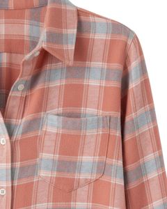 Camisa Oversize a Cuadros para Mujer, Gris Melocotón, Manga Larga, Casual, de Franela, Tipo Túnica, Suave, para Invierno, Venta al por Mayor - Product Image 6