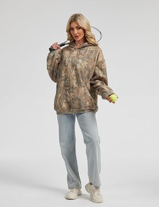 Nouveau Camo De Luxe Femmes Hoodies Haute Qualité Coton Polaire Acide Lavage Pull Lourd Streetwear Boxy Fit Hiver Automne - Product Image 5