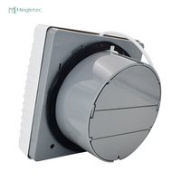 Ventilateur d'extraction mural électrique carré en gros, 6/8 pouces, à roulement à billes, silencieux, pour salle de bain et cuisine, OEM