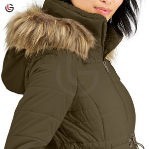 Low MOQ 2025 Custom Solid Winter Knitted <b>Hooded</b> Zipper <b>Women</b> Puffer <b>Jacket</b> <b>Lightweight</b> Breathable - Product Image 4