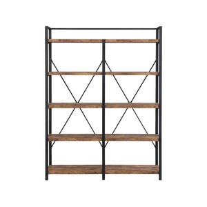 ชั้นวางหนังสือ5ชั้นทำจากไม้มะม่วงอุตสาหกรรมวินเทจและเหล็กสีดำทำด้วยมือ - Product Image 2