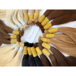Vente en gros d'extensions de cheveux humains vierges droits vietnamiens 100% bruts en vrac 100% couleur 100% cheveux vierges 10 "-30" micro couleur de cheveux - Product Image 5